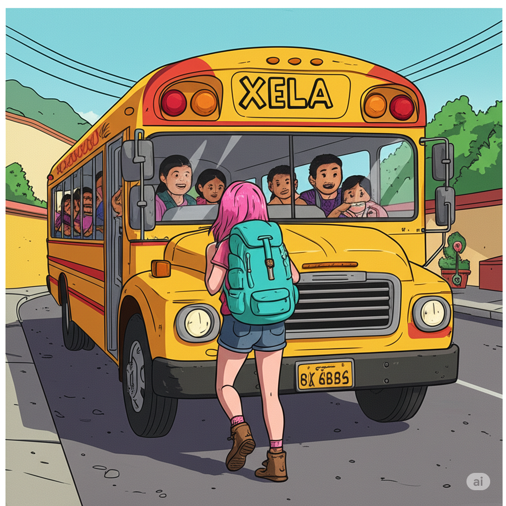 Chicken bus to Xela
